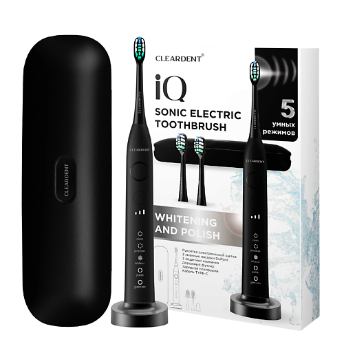 

CLEARDENT Электрическая зубная щетка звуковая для взрослых серии iQ, Электрическая зубная щетка звуковая для взрослых серии iQ