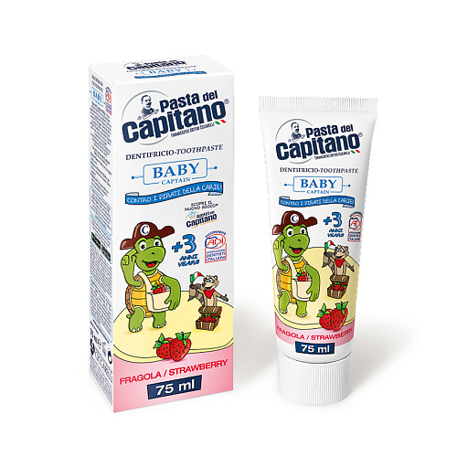 

PASTA DEL CAPITANO Зубная паста детская Клубника 3+ Baby 75, Зубная паста детская Клубника 3+ Baby