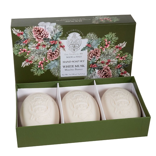 

LA FLORENTINA Набор мыла White musk / Белый мускус 450, Набор мыла White musk / Белый мускус
