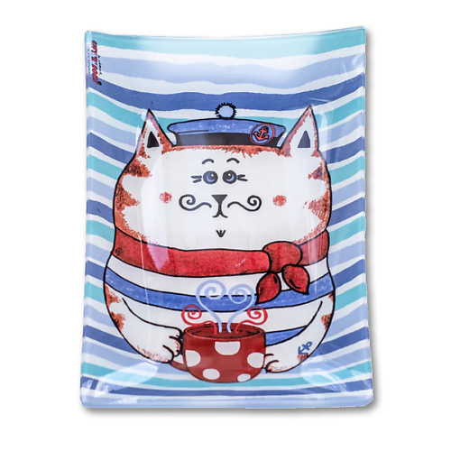 

GIFT'N'HOME Подарочное блюдце для десерта и закусок Кот Модник, Подарочное блюдце для десерта и закусок Кот Модник