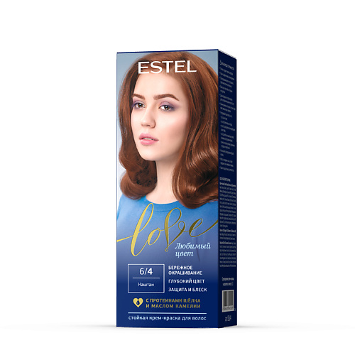 

ESTEL PROFESSIONAL ESTEL Краска для волос, стойкая LOVE тон 6/4 Каштан 115, ESTEL Краска для волос, стойкая LOVE тон 6/4 Каштан