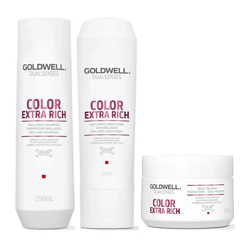 

GOLDWELL Набор для окрашенных волос Color Extra Rich: Шампунь + Кондиционер + Маска, Набор для окрашенных волос Color Extra Rich: Шампунь + Кондиционер + Маска