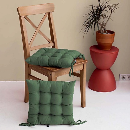 

PASIONARIA Подушка на стул "Тина" Изумрудный, Подушка на стул "Тина" Изумрудный