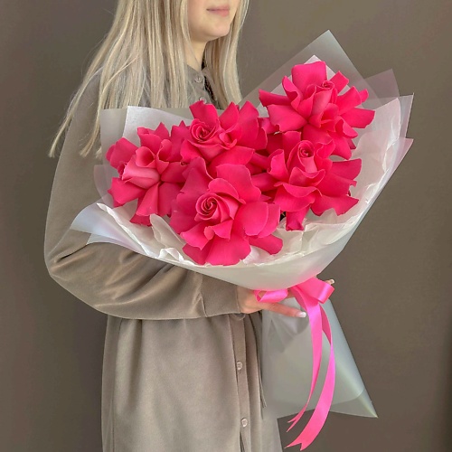 

ЛАЙФБУКЕТ Букет из ажурных розовых роз "Провансальская нежность", Букет из ажурных розовых роз "Провансальская нежность"