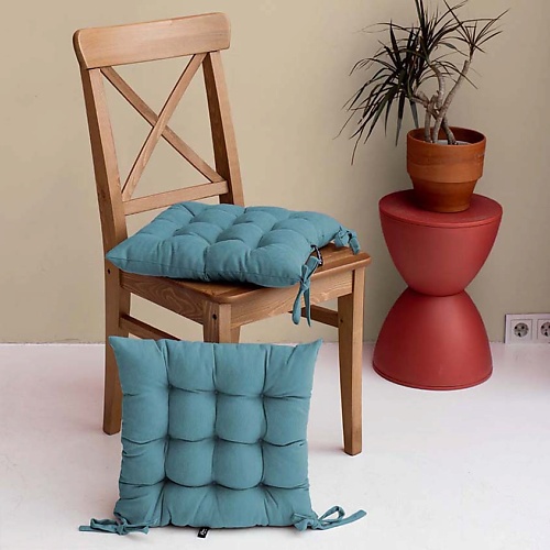 

PASIONARIA Подушка на стул "Тина" Бирюзовый, Подушка на стул "Тина" Бирюзовый