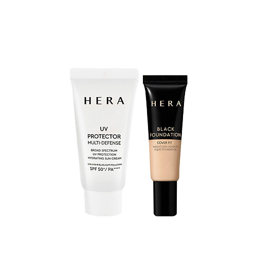 HERA Миниатюра Black Foundation + Миниатюра UV Protector Multi-Defense