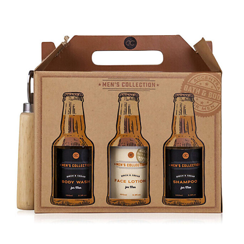 

ACCENTRA Подарочный набор средств для ухода Men`s Collection с открывалкой, Подарочный набор средств для ухода Men`s Collection с открывалкой