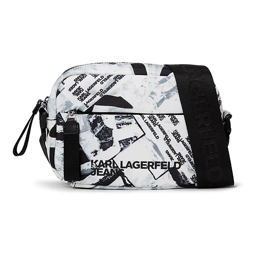 

KARL LAGERFELD Сумка Essential All-Over Print с узором и цепным ремнем, Сумка Essential All-Over Print с узором и цепным ремнем