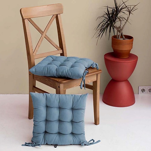 

PASIONARIA Подушка на стул "Тина" Голубой, Подушка на стул "Тина" Голубой