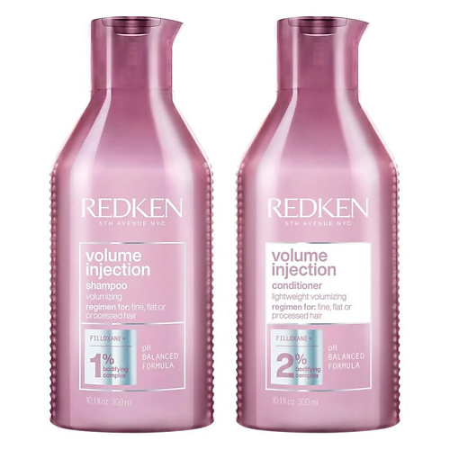 

REDKEN Набор Volume Injection Bundle: Шампунь + Кондиционер, Набор Volume Injection Bundle: Шампунь + Кондиционер