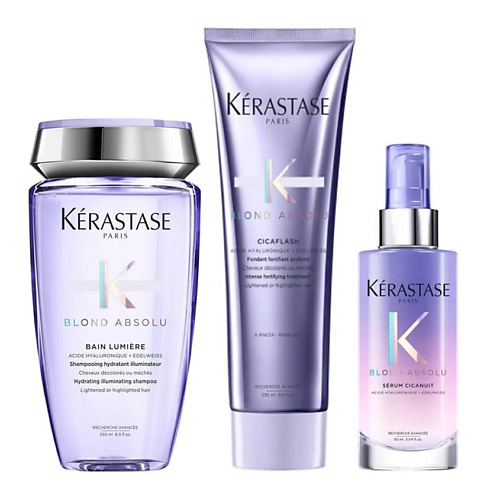 

KERASTASE Набор Blond Absolu: Шампунь Bain Lumiere + Кондиционер + Сыворотка, Набор Blond Absolu: Шампунь Bain Lumiere + Кондиционер + Сыворотка
