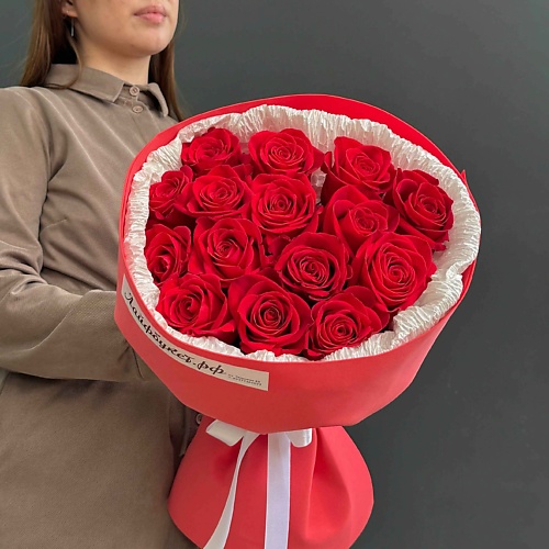 ЛАЙФБУКЕТ Букет из 15 красных роз 