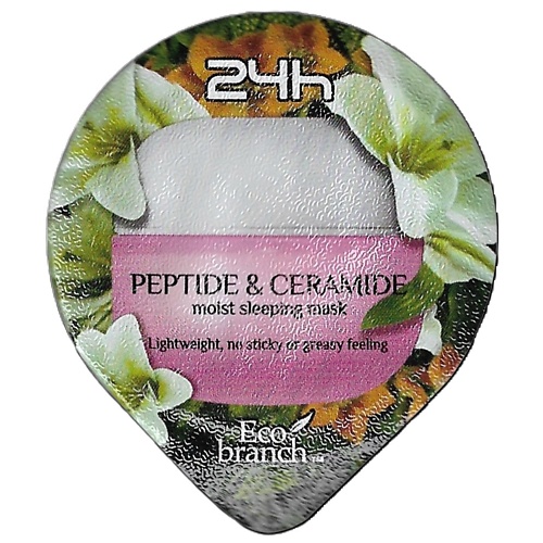 

ECOBRANCH Увлажняющая ночная маска для лица с пептидами и керамидами 15, Увлажняющая ночная маска для лица с пептидами и керамидами