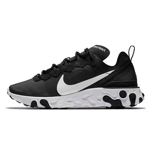 

NIKE Кроссовки React Element 55 Black White, Кроссовки React Element 55 Black White