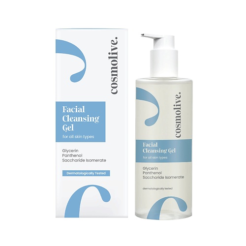 

COSMOLIVE Очищающий гель для лица для всех типов кожи 390, Очищающий гель для лица для всех типов кожи