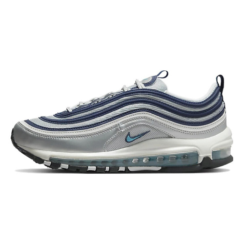 

NIKE Кроссовки Air Max 97 Metallic Silver Chlorine Blue, Кроссовки Air Max 97 Metallic Silver Chlorine Blue