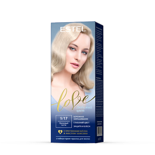 

ESTEL PROFESSIONAL Краска для волос, стойкая LOVE тон 9/17 Ореховый латте 115, Краска для волос, стойкая LOVE тон 9/17 Ореховый латте