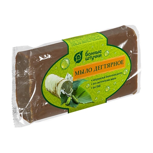 

БАННЫЕ ШТУЧКИ Мыло кусковое Дегтярное 100, Мыло кусковое Дегтярное