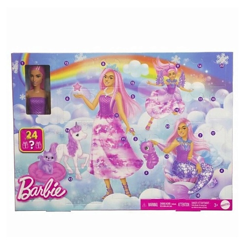 

MATTEL Адвент-календарь с куклой Barbie и аксессуарами, Адвент-календарь с куклой Barbie и аксессуарами