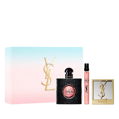 

YVES SAINT LAURENT Набор парфюмерии Black Opium: Парфюмерная вода + Миниатюра + Зеркальце, Набор парфюмерии Black Opium: Парфюмерная вода + Миниатюра + Зеркальце