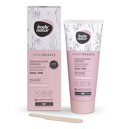 

BODY NATUR Крем для депиляции увлажняющий для тела для чувствительной кожи Cleanbeauty Moisturising Removal Cream Body 200, Крем для депиляции увлажняющий для тела для чувствительной кожи Cleanbeauty Moisturising Removal Cream Body