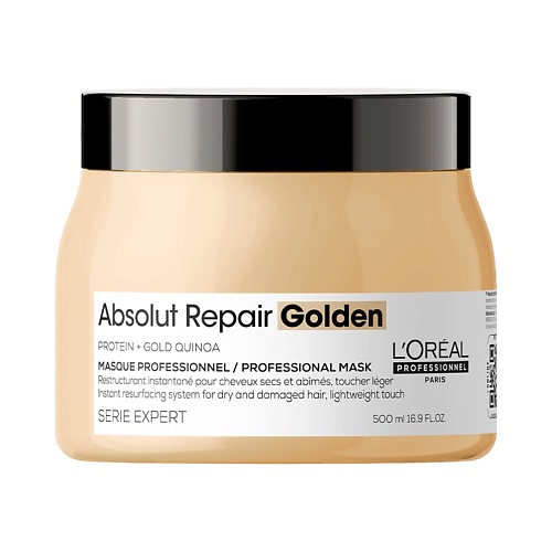 

L'OREAL PROFESSIONNEL Маска для восстановления поврежденных волос Absolut Repair Golden 500, Маска для восстановления поврежденных волос Absolut Repair Golden