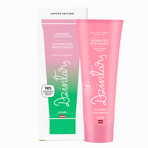 

DZINTARS Asari Зубная паста отбеливающая с ревнем 75, Asari Зубная паста отбеливающая с ревнем