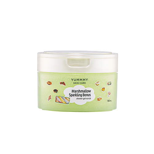 

YUMMMY Гель-скраб для душа Marshmallow Sparkling Bonus 180, Гель-скраб для душа Marshmallow Sparkling Bonus