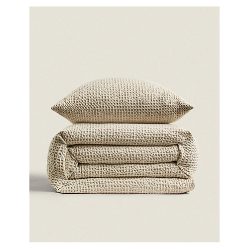 

ZARA HOME Мини покрывало из хлопка с текстурой вафля 180 x 250 см, Мини покрывало из хлопка с текстурой вафля 180 x 250 см