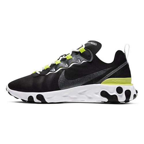 

NIKE Кроссовки React Element 55 Black Lemon Venom, Кроссовки React Element 55 Black Lemon Venom