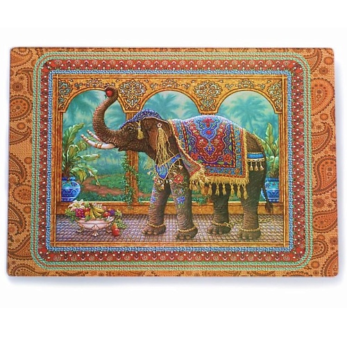 

GIFT'N'HOME Разделочная доска подарочная стеклянная Слон Маракеш, Разделочная доска подарочная стеклянная Слон Маракеш