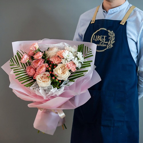 

ЦВЕТНИК ЦВЕТЫ И ПОДАРКИ Нежный букет с пионовидной розой, Нежный букет с пионовидной розой