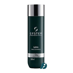 Шампунь для волос, бороды и тела MAN TRIPLE SHAMPOO