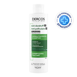 Интенсивный шампунь-уход Против перхоти для нормальных и жирных волос Dercos Anti-Dandruff