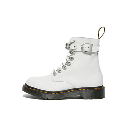 Кроссовки Dr.Martens 1460 Pascal Chain Leather Lace Up Boot White Womens