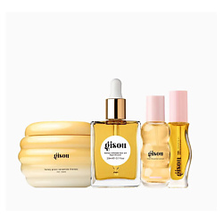 Набор Glow All The Way: Масло для волос + Маска для волос + Спрей для волос + Масло для губ