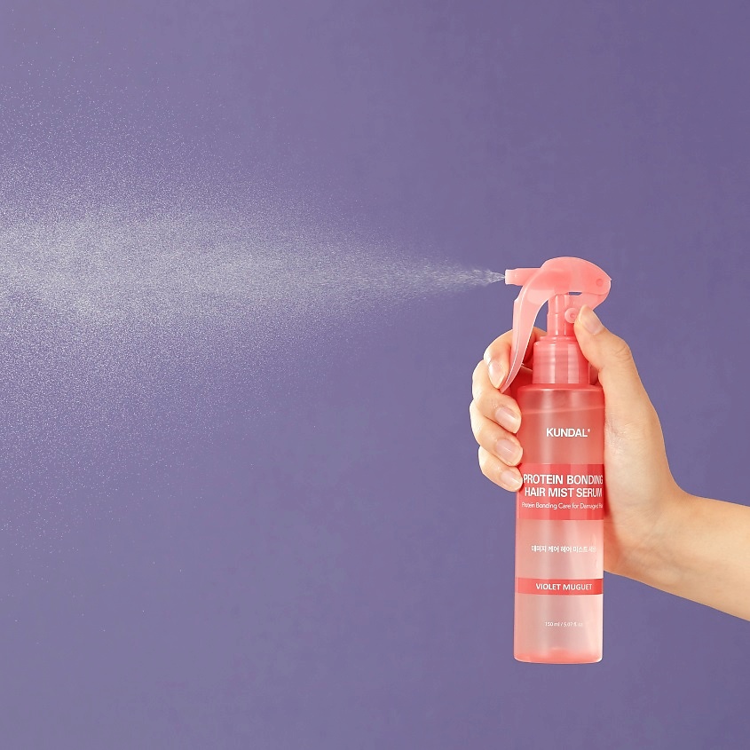 KUNDAL Сыворотка-спрей для поврежденных волос Ландыш Protein Bonding Hair Mist Serum Violet Muguet – фото 5