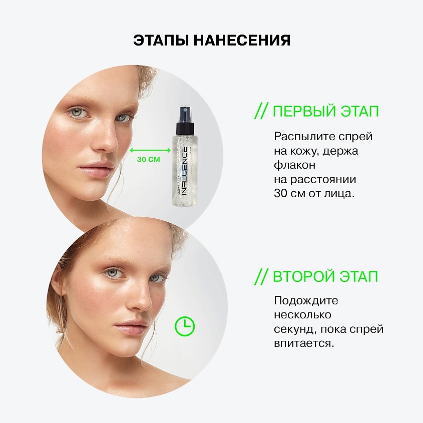 INFLUENCE BEAUTY Фиксатор-спрей HYDRA увлажняющий тонизирующий Hydra – фото 6