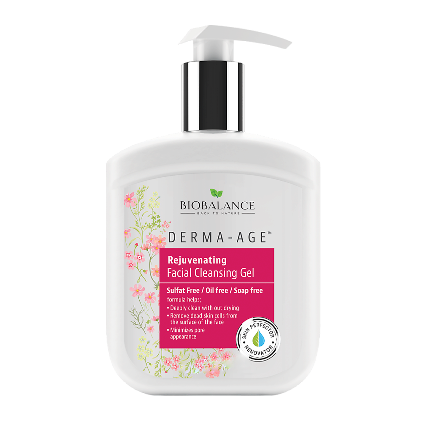 Изображение товара BIOBALANCE Гель для умывания DERMA AGE REJUVENATING FACIAL CLEANSING GEL, 1 шт.