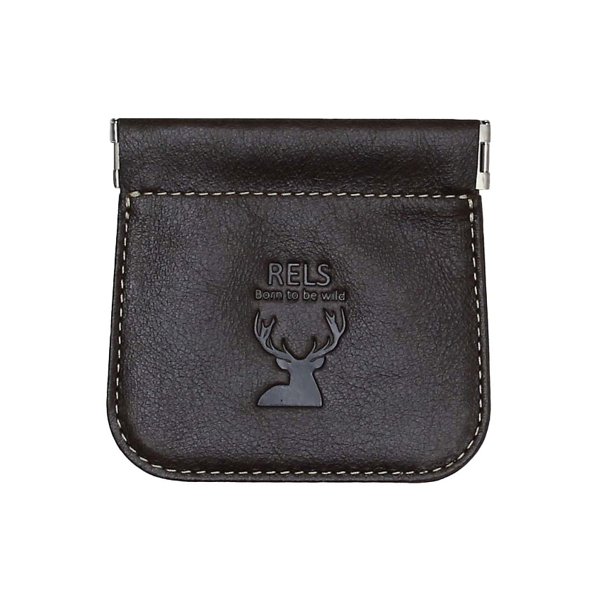 Изображение товара РЕЛС Монетница Kidd Wild из натуральной кожи коричневого цвета подарочная упаковка