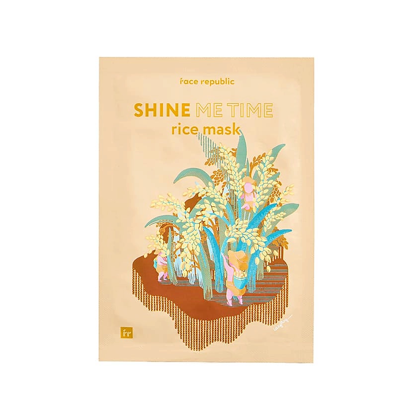 Изображение товара FACE REPUBLIC Маска для лица придающая сияние с рисом Shine me time rice mask, 23 мл