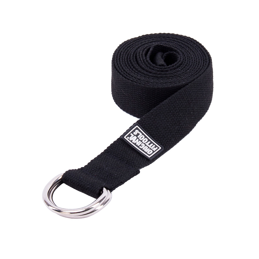 Изображение товара Ремешок для йоги ORIGINAL FITTOOLS 304 см хлопок сталь черный