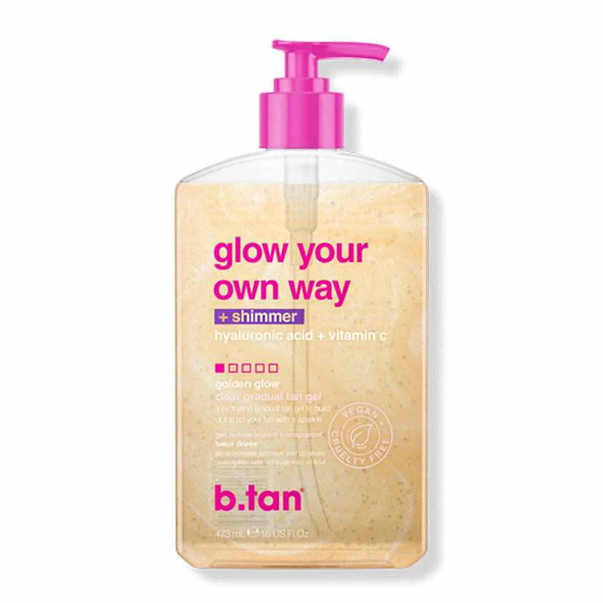 Изображение товара Гель-автозагар для лица и тела B.TAN glow your own way +shimmer 473 мл