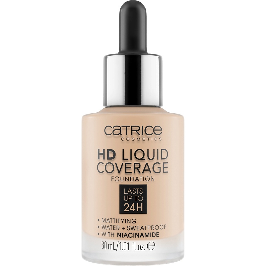 Изображение товара CATRICE Тональная основа с матовым финишем HD Liquid Coverage Foundation 010, 010, стойкий 30 мл