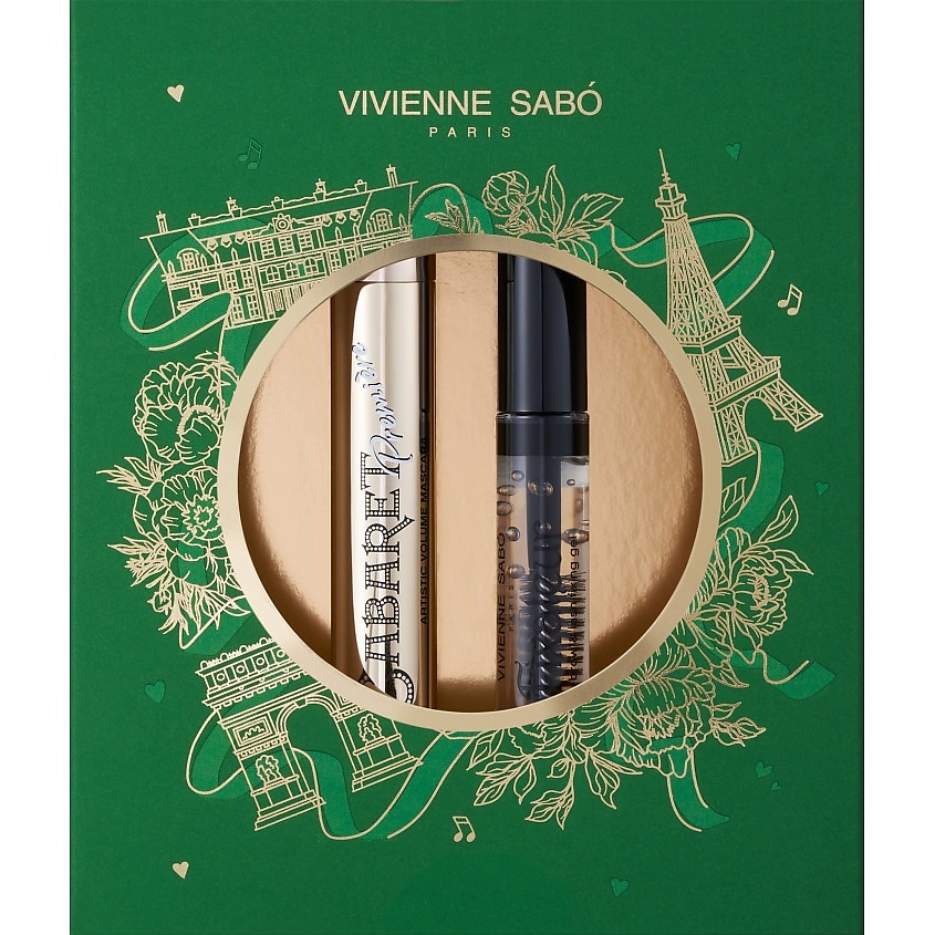 Изображение товара VIVIENNE SABO Подарочный набор тушь Cabaret premiere + гель для бровей Fixateur, № 01 черный, 9 мл + № 02, прозрачный, 6 мл