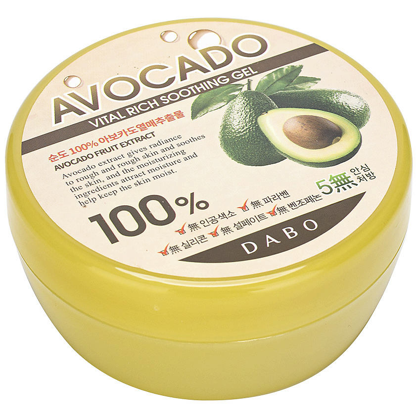 Изображение товара DABO Гель для лица многофункциональный с авокадо Avocado Vital Rich Soothing Gel, 300 мл