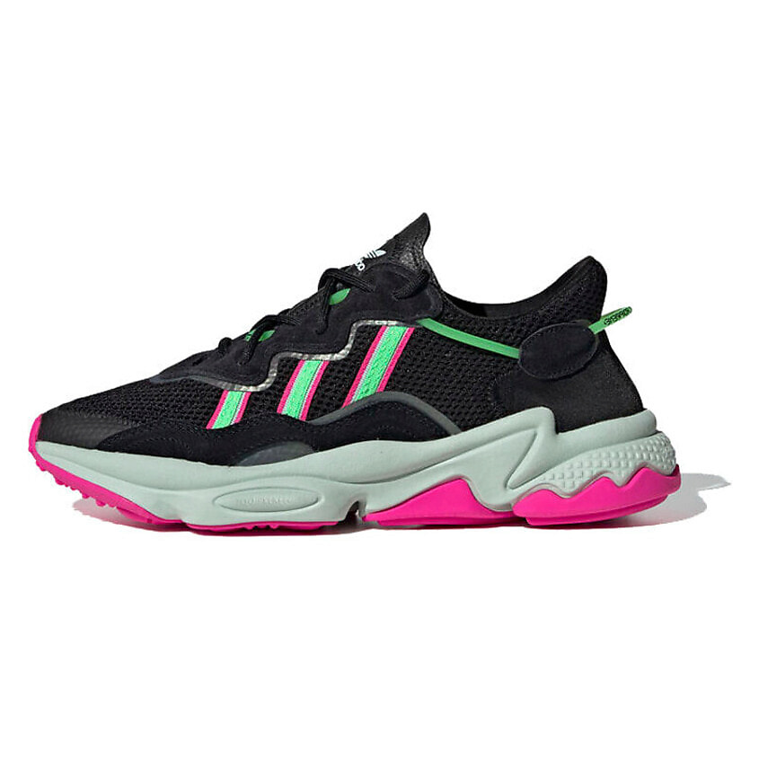 Изображение товара ADIDAS ORIGINAL Кроссовки Ozweego Black Shock Lime Pink Women's, цвет: Мультиколор, размер: 36