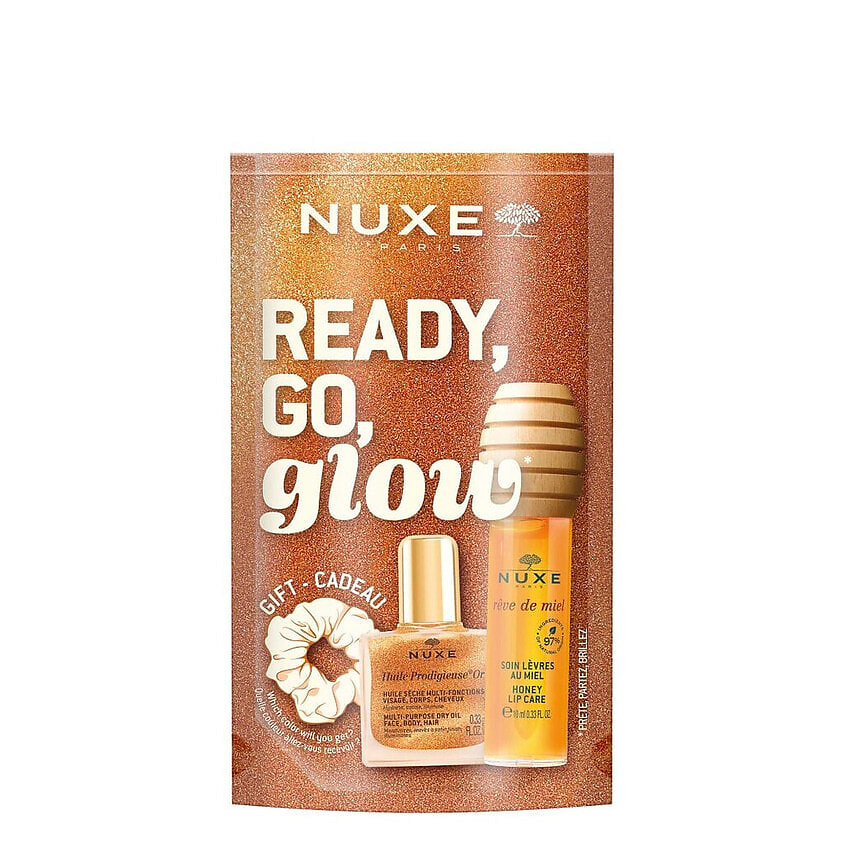 Изображение товара NUXE Подарочный набор Ready, Go, Glow - Nuce On The Glow Honey Trio, 3 шт.