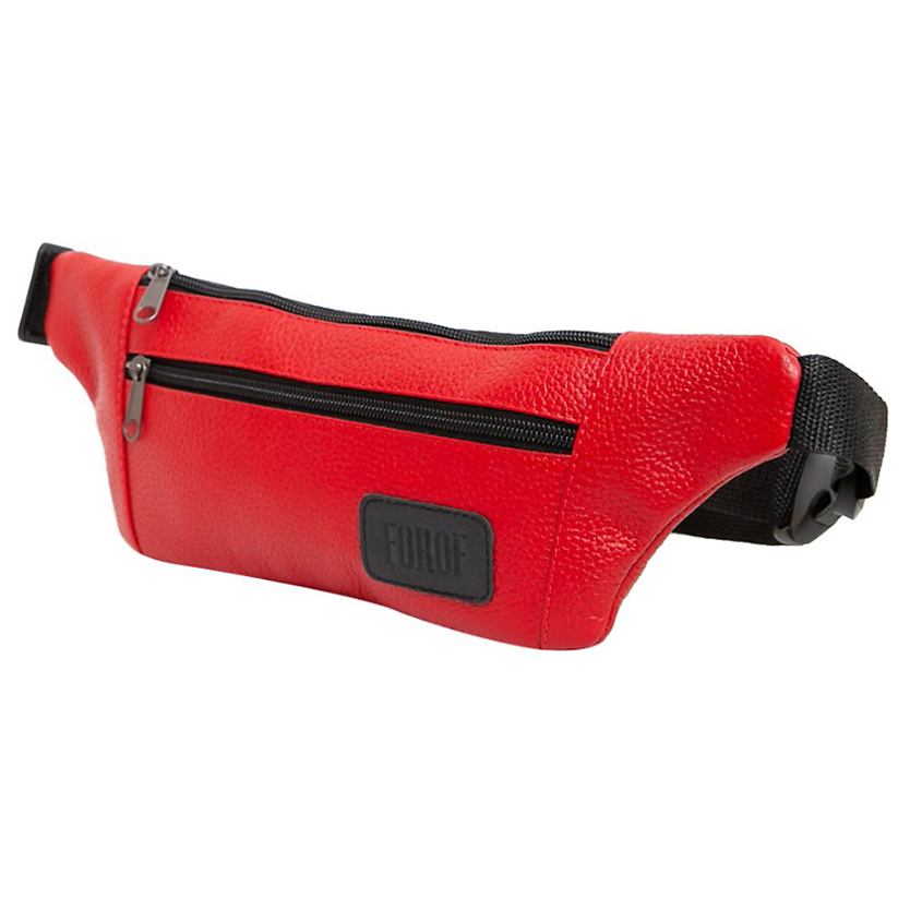 Изображение товара Сумка поясная FORTE Forof из натуральной кожи красного цвета