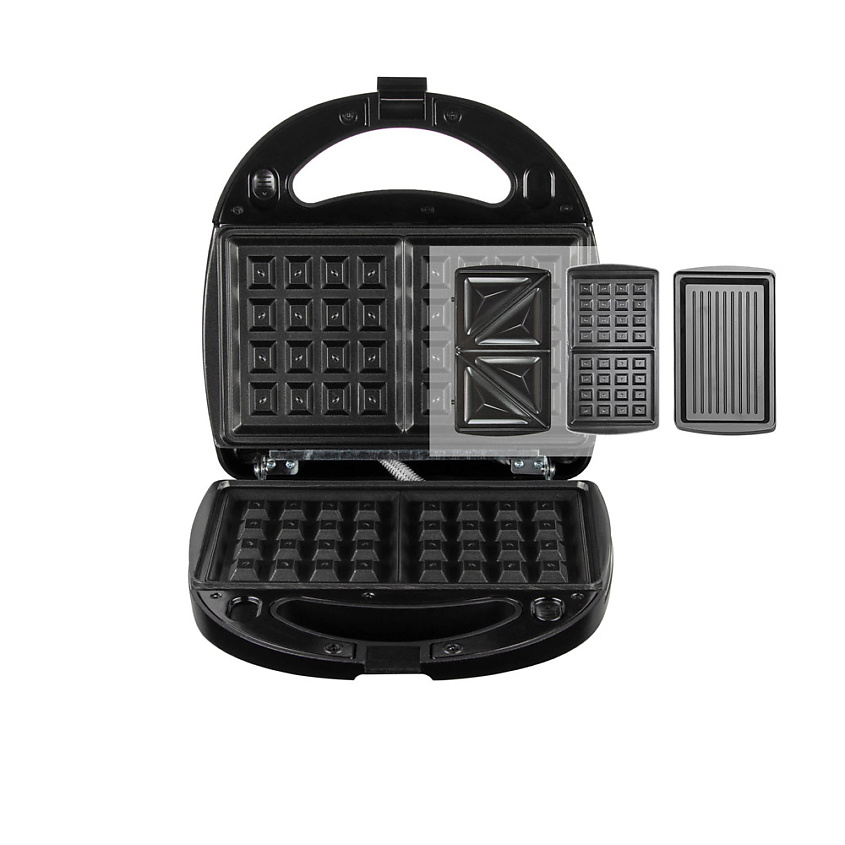 Изображение товара РЕДМОНД Мультипекарь MB1205 3 в 1 вафельница гриль для сэндвичей и овощей Черный